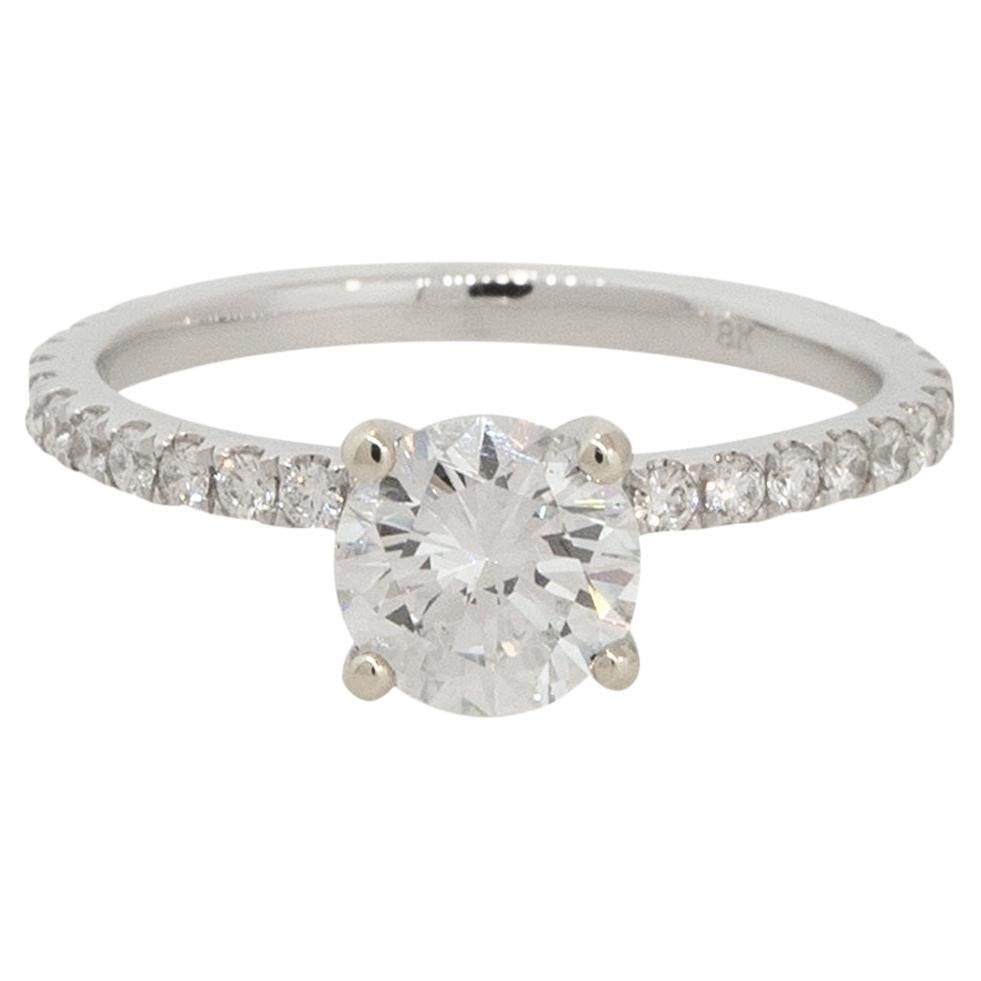 GIA Certified 1.49 Carat Diamond Solitaire Engagement Ring 18 Karat in Stock For Sale
