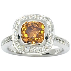GIA Certified 14k Gold 1.77 Ct Natural Fancy Deep Brownish Orange Diamond Ring