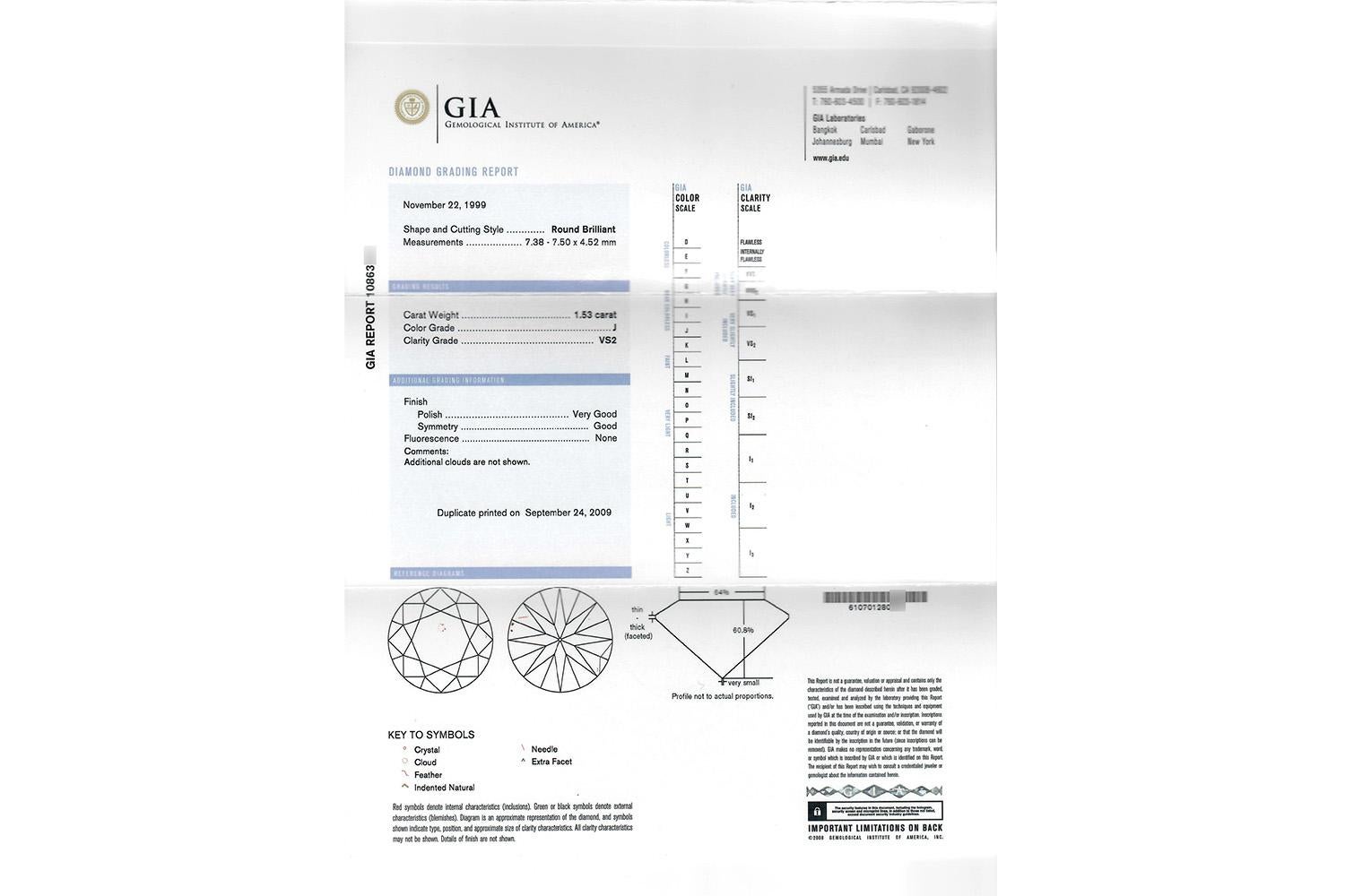 GIA Certified 14k Natural Round Brilliant Diamond Martini Stud Earrings 3.04ctw 7