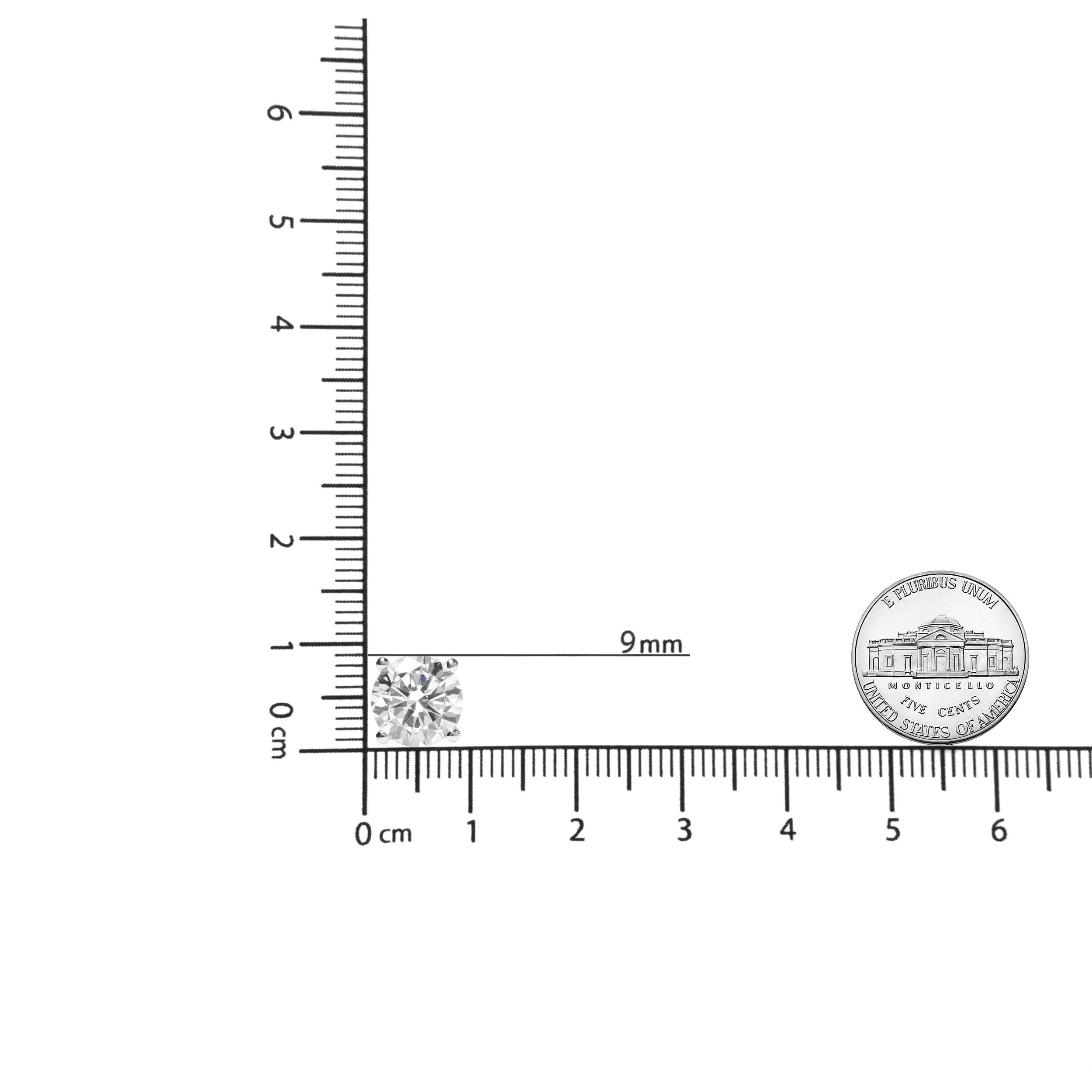 GIA-zertifizierte 14K Weißgold 6,0 Karat Diamant Solitär-Ohrstecker (Brillantschliff)