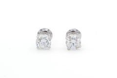 GIA-zertifizierte 14K Weißgold & Diamant-Ohrstecker 1,60ctw mit Schraubenverschluss hinten