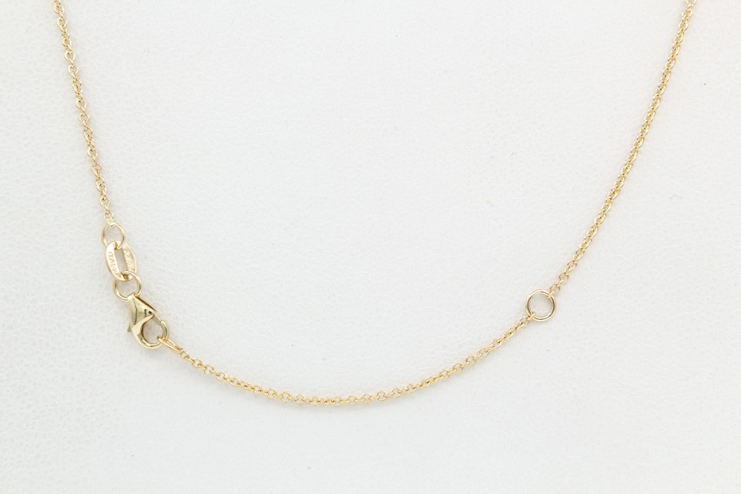 Collier pendentif en or jaune 14 carats et diamants verts et diamants verts certifiés GIA 0,32 carat en vente 7