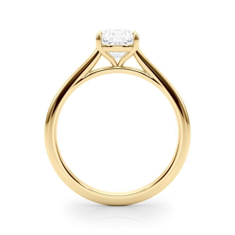 Bague à diamant cathédrale certifiée GIA, solitaire coussin de 1.5 carat Neuf - En vente à New York, NY