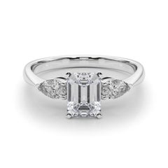 GIA Certified 1.5 Carat Emerald East-West Three-Stone Platinum Diamond Ring