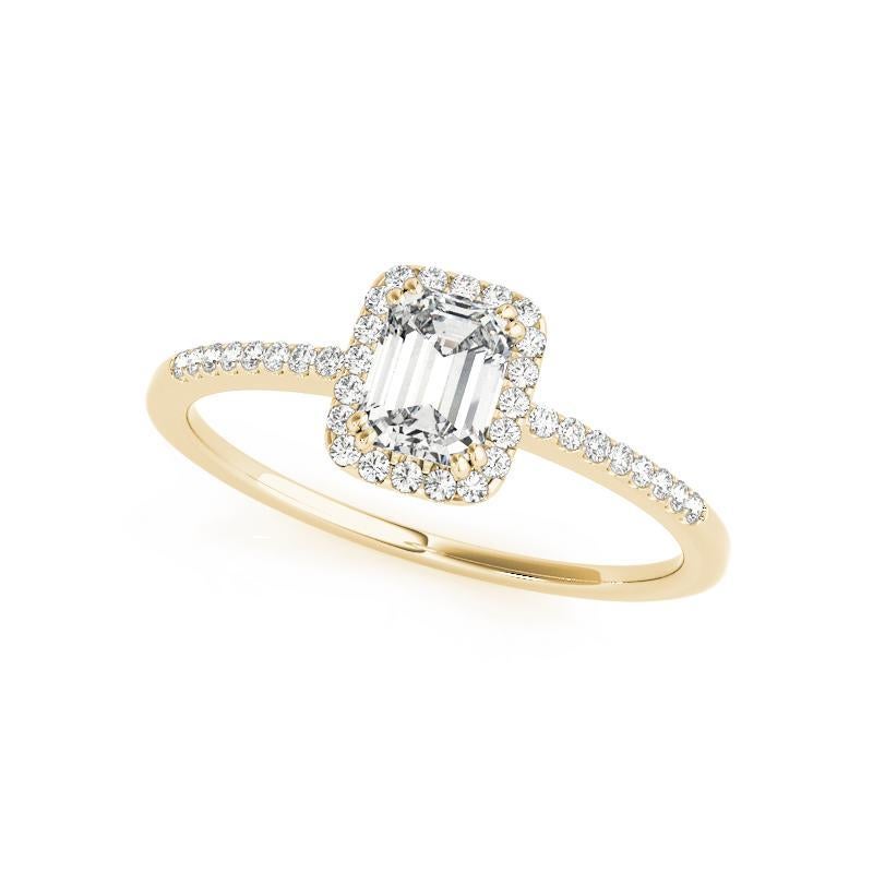 GIA zertifiziert 1.5 Karat Smaragd Halo Filigran Korb Diamant Ring (Smaragdschliff) im Angebot