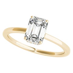 GIA zertifiziert 1.5 Karat Smaragd Versteckte Halo Slim Band Diamantring