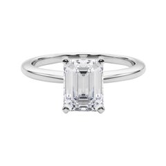 GIA-zertifizierter 1.5 Karat Smaragd Solitär-Diamantring mit Zacken