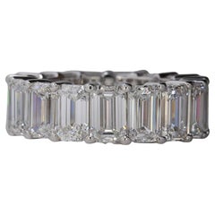 GIA Certified 15 Carat Eternity Band Ring F-G/VVS1-VS2