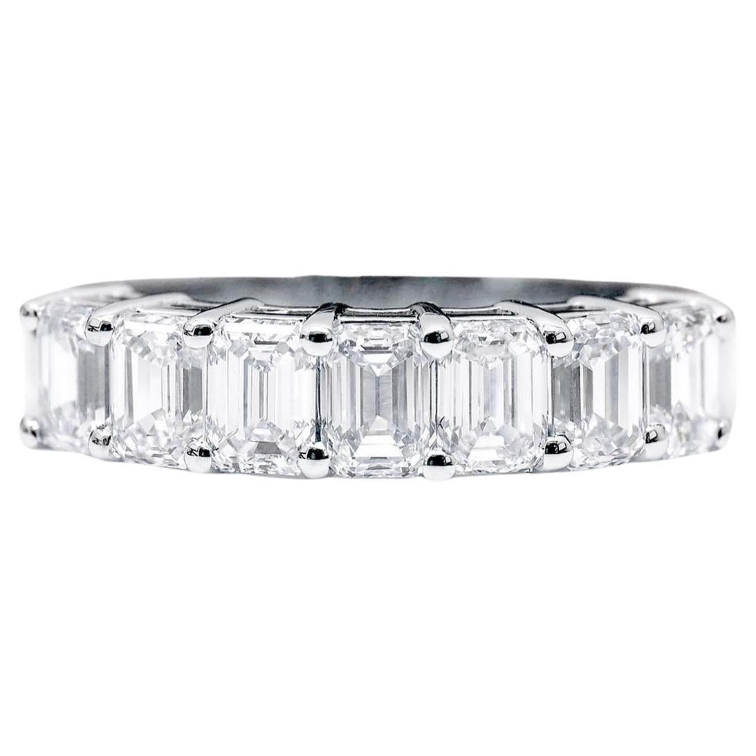 GIA Certified 15 Carat Eternity Band Ring F-G/VVS1-VS2 For Sale