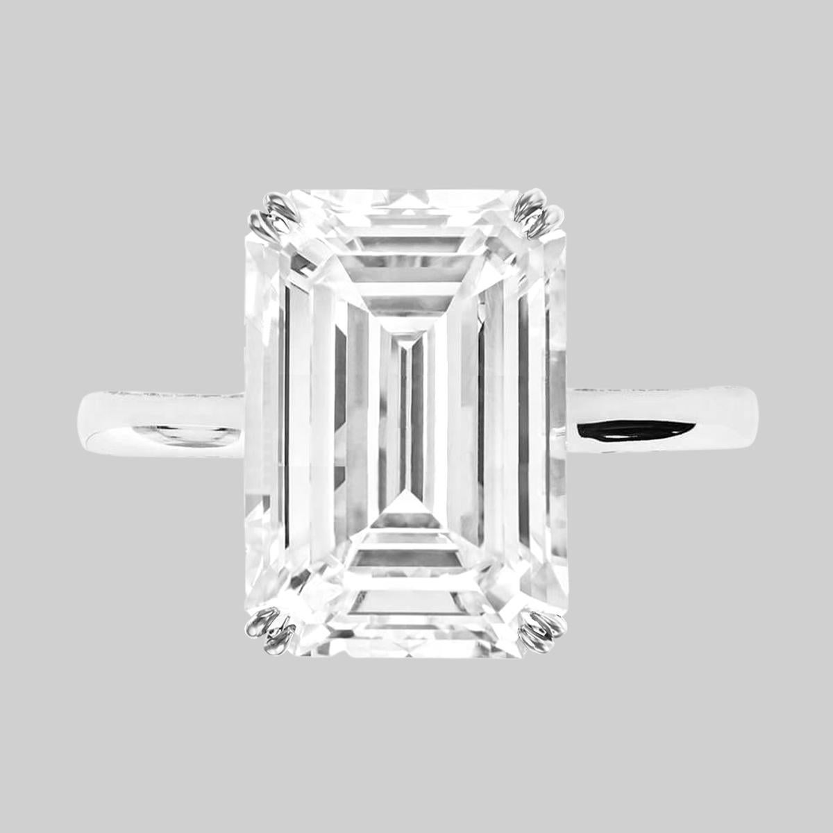 Contemporary GIA Certified 15 Carat Golconda Type IIA Emerald Cut Diamond BOTSWANA ORIGIN For Sale