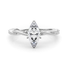 GIA Certified 1.5 Carat Marquise Twisted Braided Band Platinum Diamond Ring
