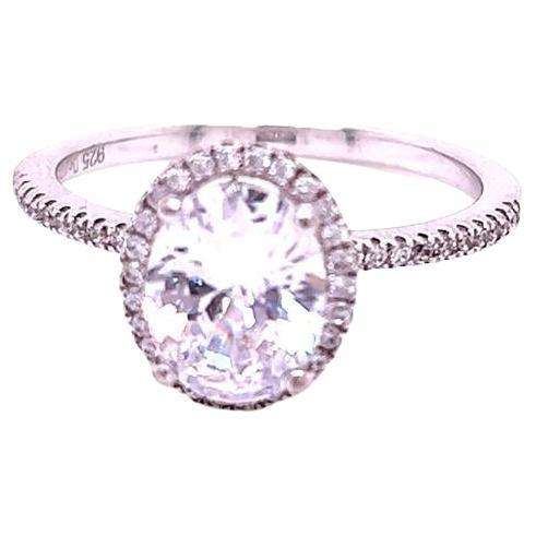 For Sale:  GIA Certified 1.5 Carat Oval Diamond Platinum Ring