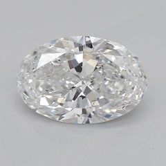 GIA Certified 1.5 Carat Oval Partial Eternity Shank Diamond Ring