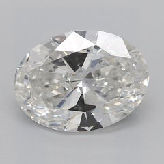 Anello con diamante solitario ovale incastonato, certificato GIA, da 1.5 carati