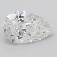 GIA Certified 1.5 Carat Pear Solitaire Cathedral Tulip Diamond Ring