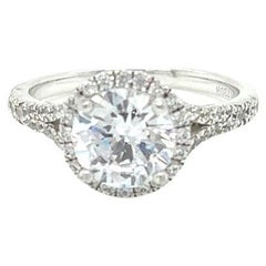 GIA Certified 1.5 Carat Round Brilliant Diamond Ring in Platinum