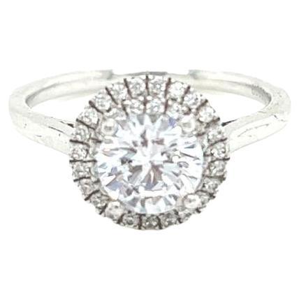 For Sale:  GIA Certified 1.5 Carat Round Brilliant Diamond Ring in Platinum