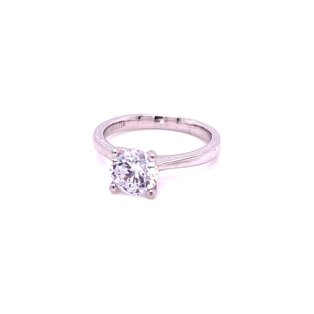 For Sale:  GIA Certified 1.5 Carat Round Brilliant Diamond Solitaire Ring in Platinum 2