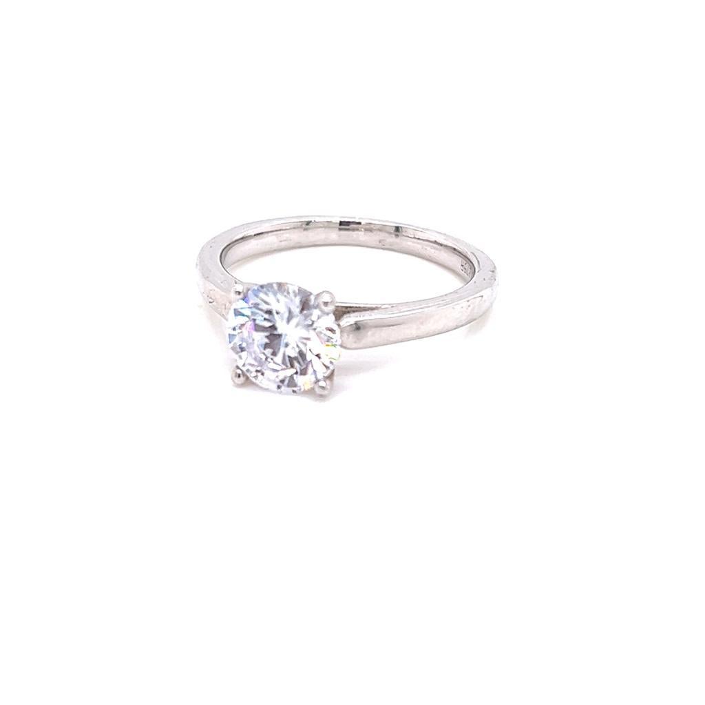 En vente :  Solitaire en platine avec diamants ronds et brillants de 1,5 carat certifiés GIA 2