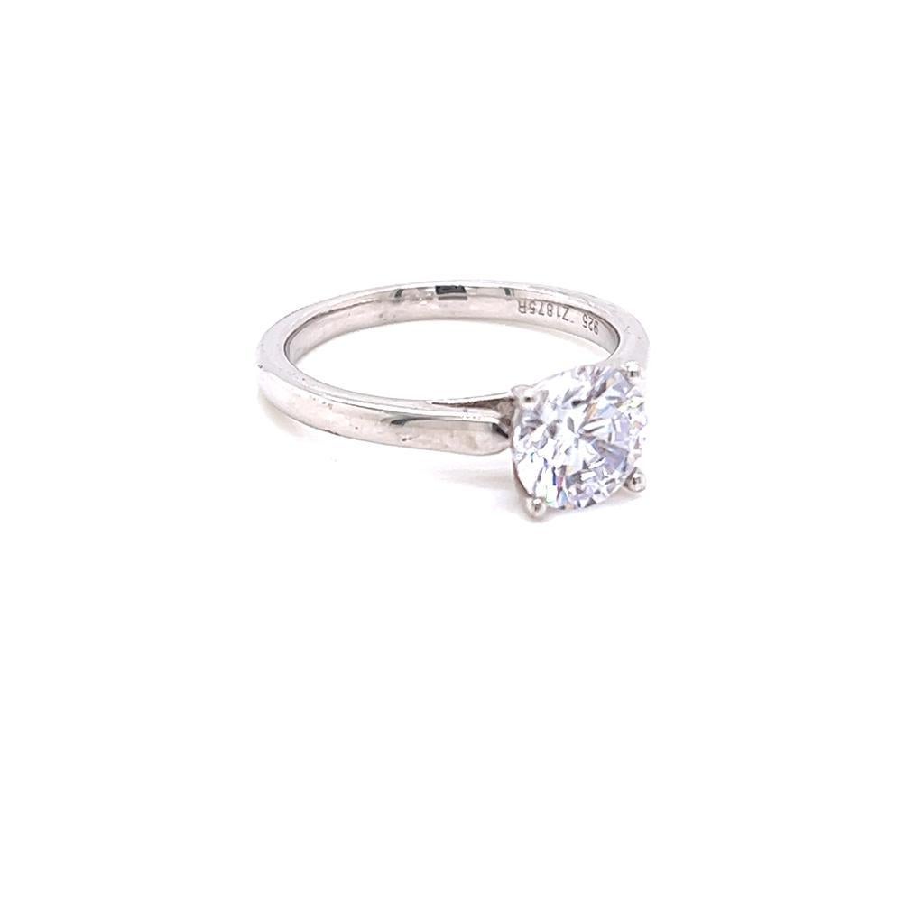 En vente :  Solitaire en platine avec diamants ronds et brillants de 1,5 carat certifiés GIA 3