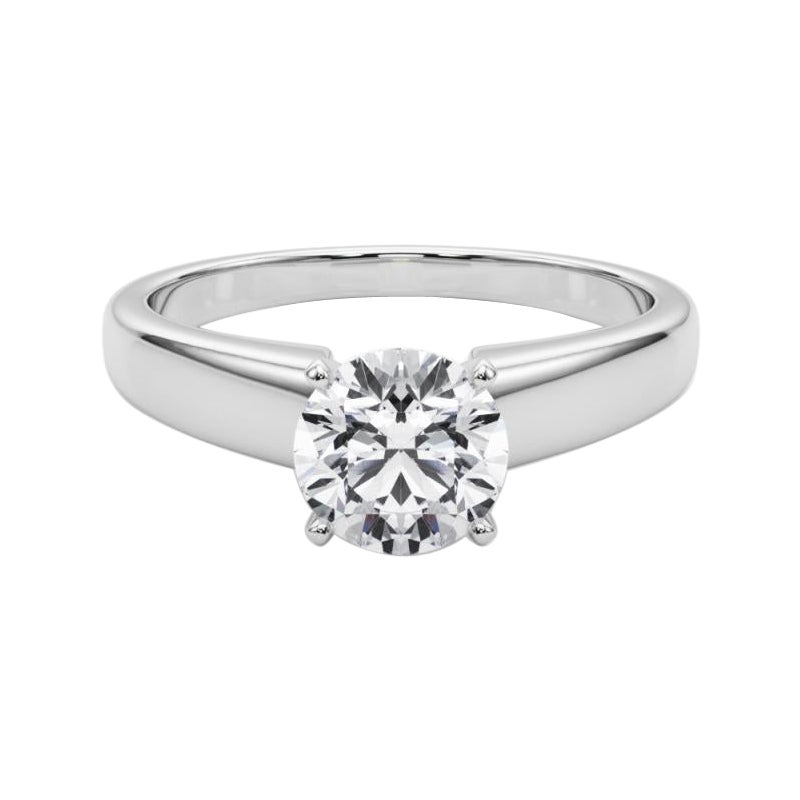 Anello con diamante solitario classico rotondo da 1,5 carati certificato GIA