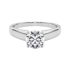 Anello con diamante solitario classico rotondo da 1,5 carati certificato GIA