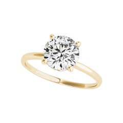 GIA Certified 1.5 Carat Round Diamond Hidden Halo Diamond Ring