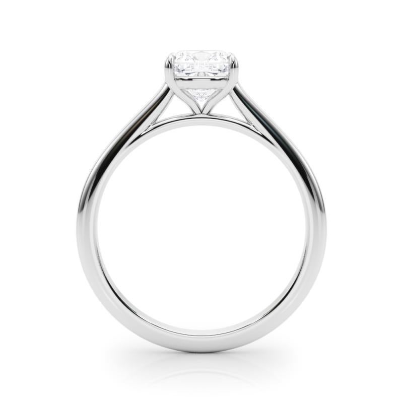 GIA Certified 1.5 Carat Round Solitaire Cathedral Platinum Diamond Ring Neuf - En vente à New York, NY