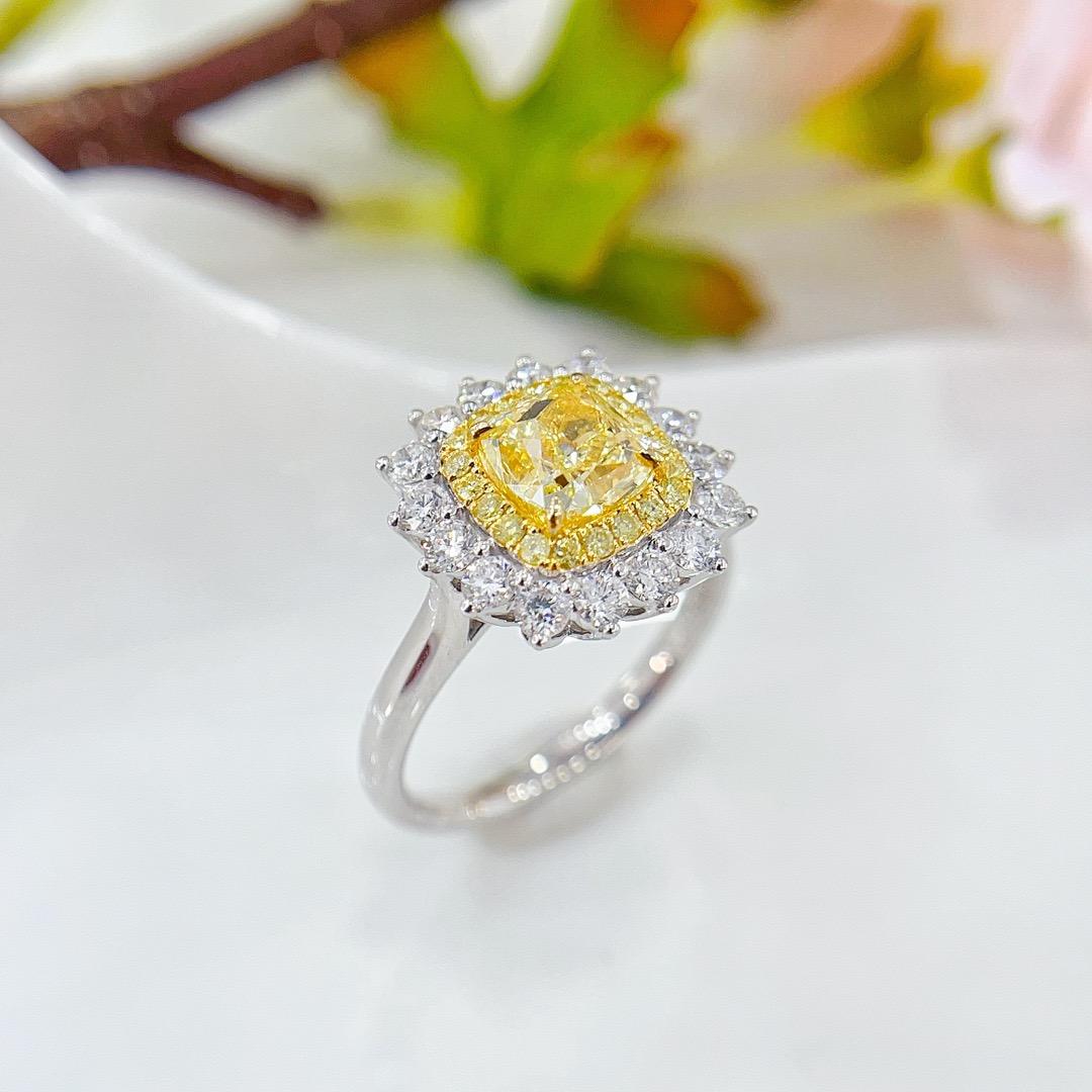 GIA Certified 1.5 CT Fancy Yellow Diamond 18K Gold Ring with Diamonds

1 Fancy Yellow Diamond - 1.5 CT
Diamonds - 0.80- CT

Total Weight - 5.08 GM

GIA Certification Attached 