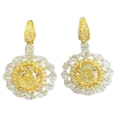 GIA Certified 1.50/1.50 Carat W-X/W-X Colour SI1/SI1 Clarity Diamond Earring