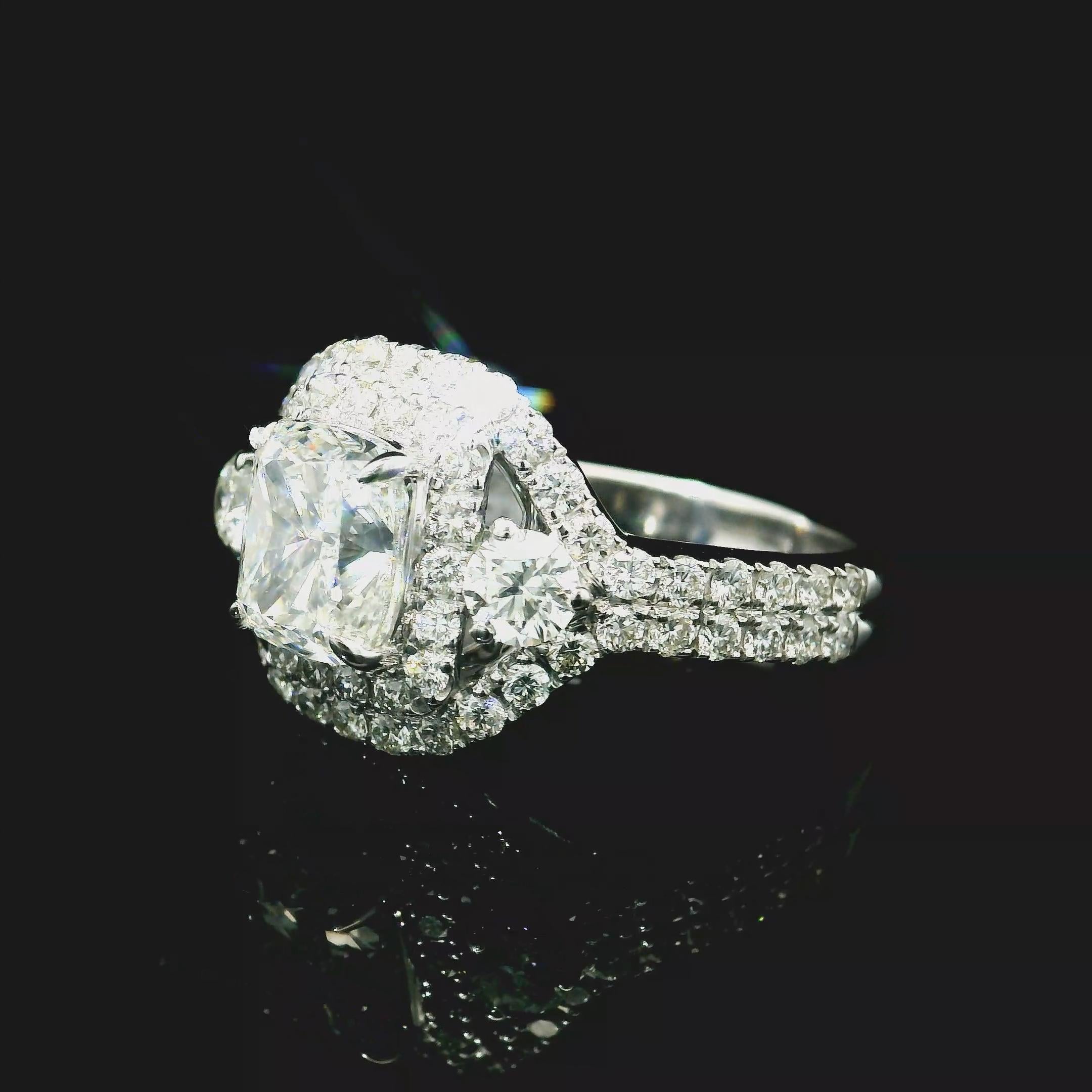 GIA zertifiziert 1,50 Karat D Farbe VS1 Klarheit Diamantring im Zustand „Neu“ im Angebot in บางรัก, TH