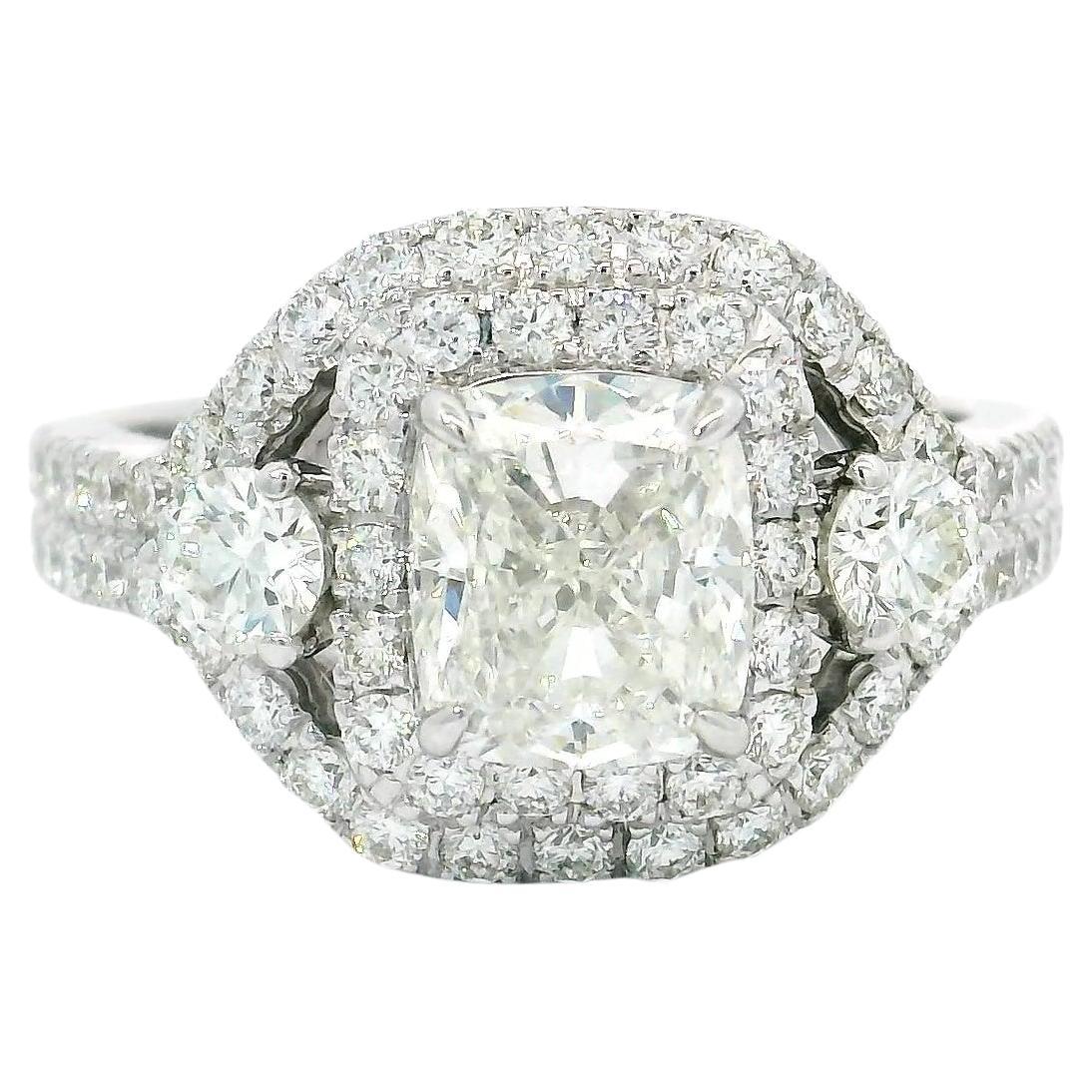 GIA zertifiziert 1,50 Karat D Farbe VS1 Klarheit Diamantring im Angebot
