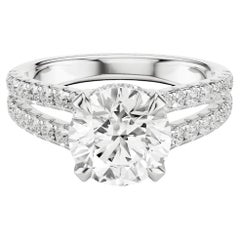GIA Certified 1.50 Carat D Flawless Type IIa H&A Diamonds Ring in 18K White Gold