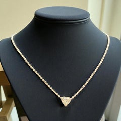 GIA Certified 1.50 Carat D VS1 Heart Shape Diamond Necklace in 18K White Gold