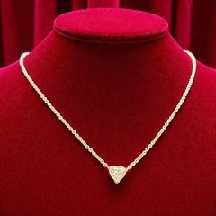 GIA Certified 1.50 Carat D VS1 Heart Shape Diamond Necklace in 18K White Gold