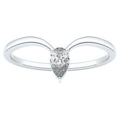 GIA Certified 1.50 Carat D VVS1 Pear Diamond Engagement Ring in 18K White Gold
