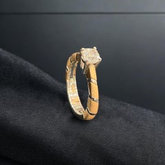GIA Certified 1.50 Carat D VVS1 Round Brilliant Diamond Ring 18K Two-Tone Gold