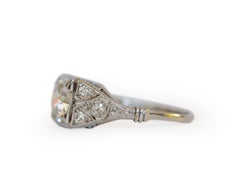 Anillo de compromiso de platino con diamante de 1.50 quilates certificado por el GIA