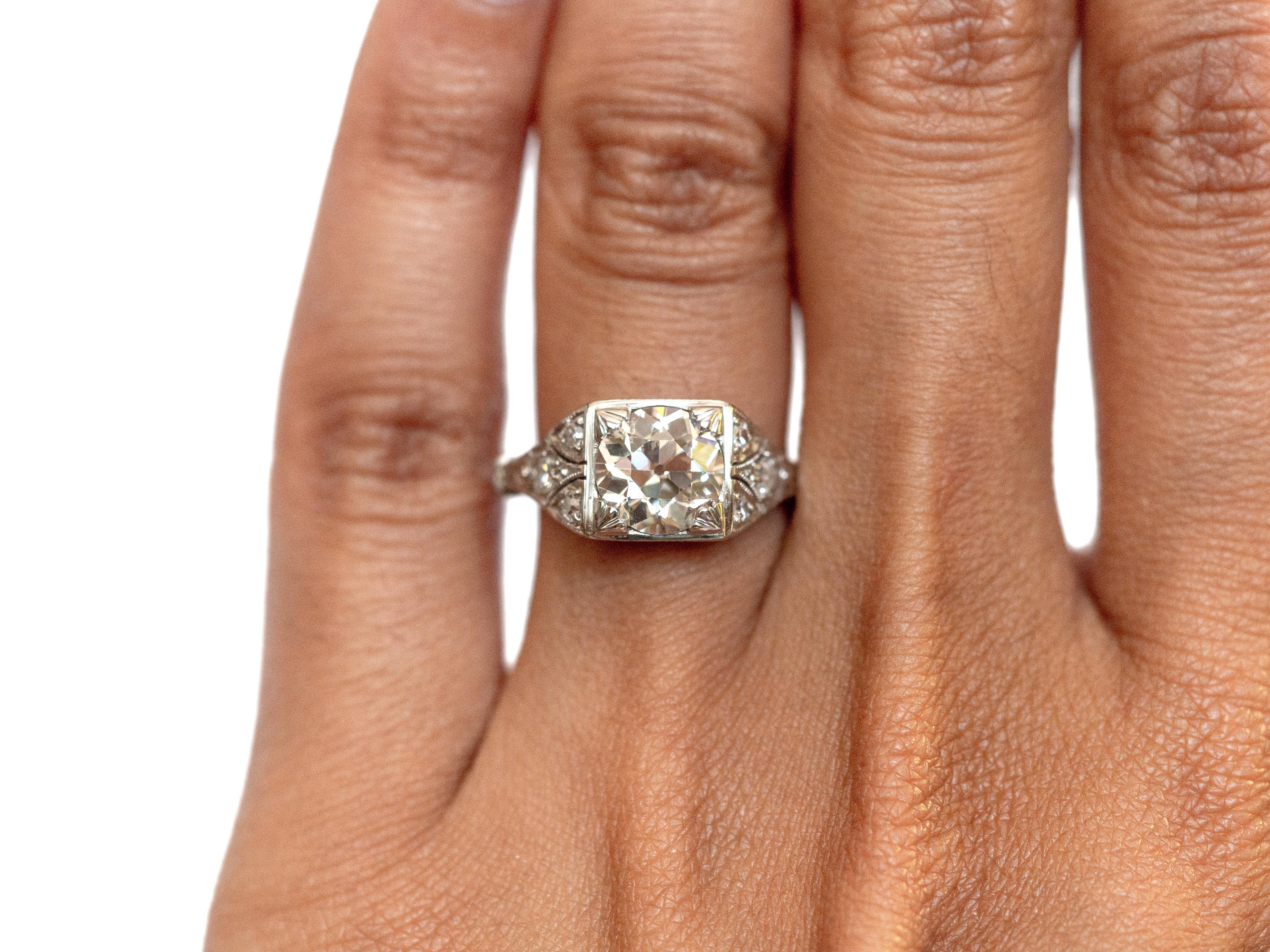 Women's or Men's GIA Certified 1.50 Carat Diamond Platinum Engagement Ring For Sale