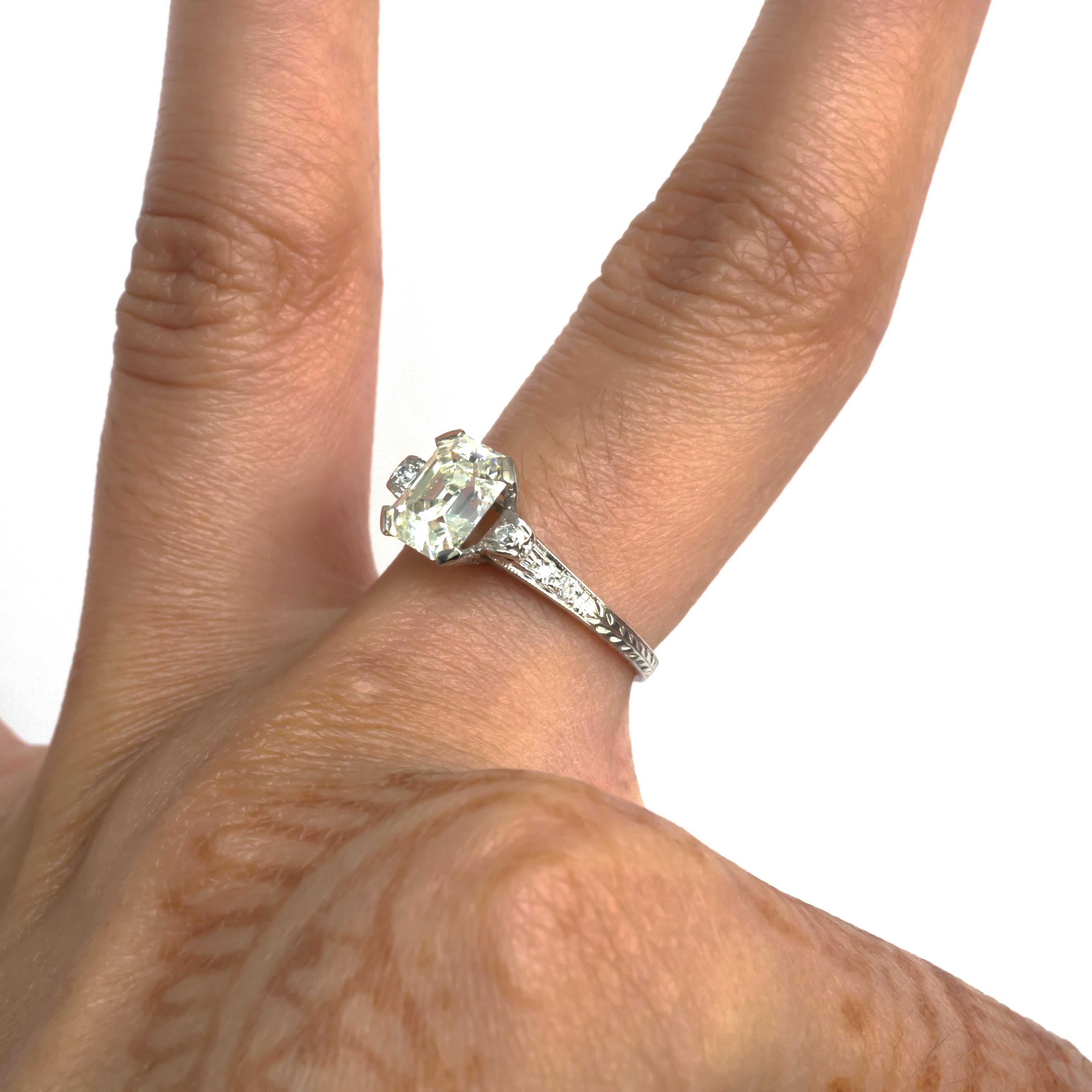 GIA Certified 1.50 Carat Diamond Platinum Engagement Ring 3
