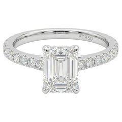 GIA Certified 1.50 Carat Emerald Diamond Ring