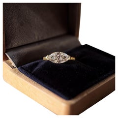 GIA Certified 1.50 Carat F/VS1 Marquise Diamond East-West V-Prong Ring 18K Gold