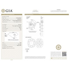 GIA Certified 1.50 Carat Fancy Light Greenish Blue Cushion Cut Loose Diamond