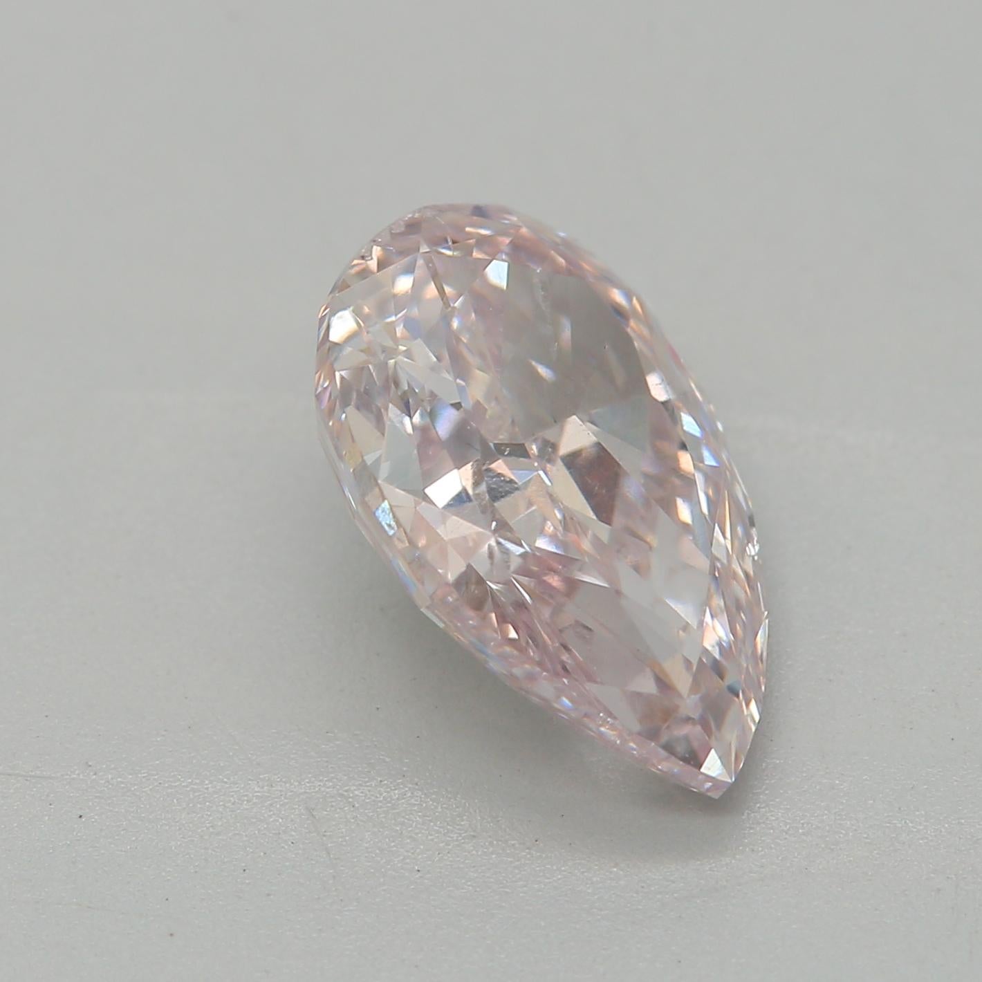 Women's or Men's GIA Certified 1.50 Carat Fancy Light Orangy Pink SI2 Clarity Diamond For Sale