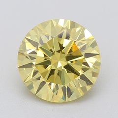 GIA Certified 1.50 Carat Fancy Vivid Yellow VS1 Clarity Diamond