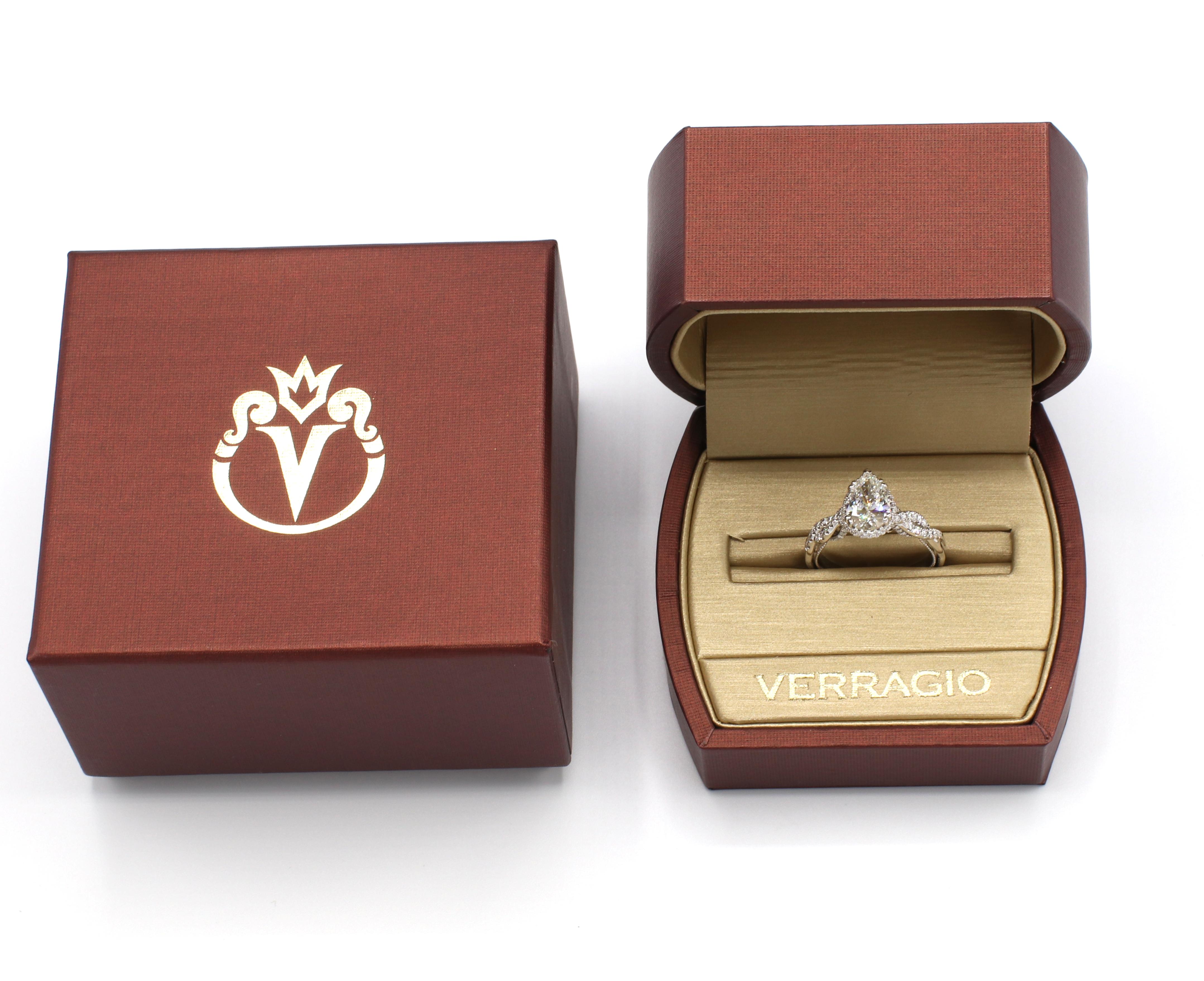 Women's GIA Certified 1.50 Carat G VS1 Pear Shape Diamond Verragio Engagement Ring