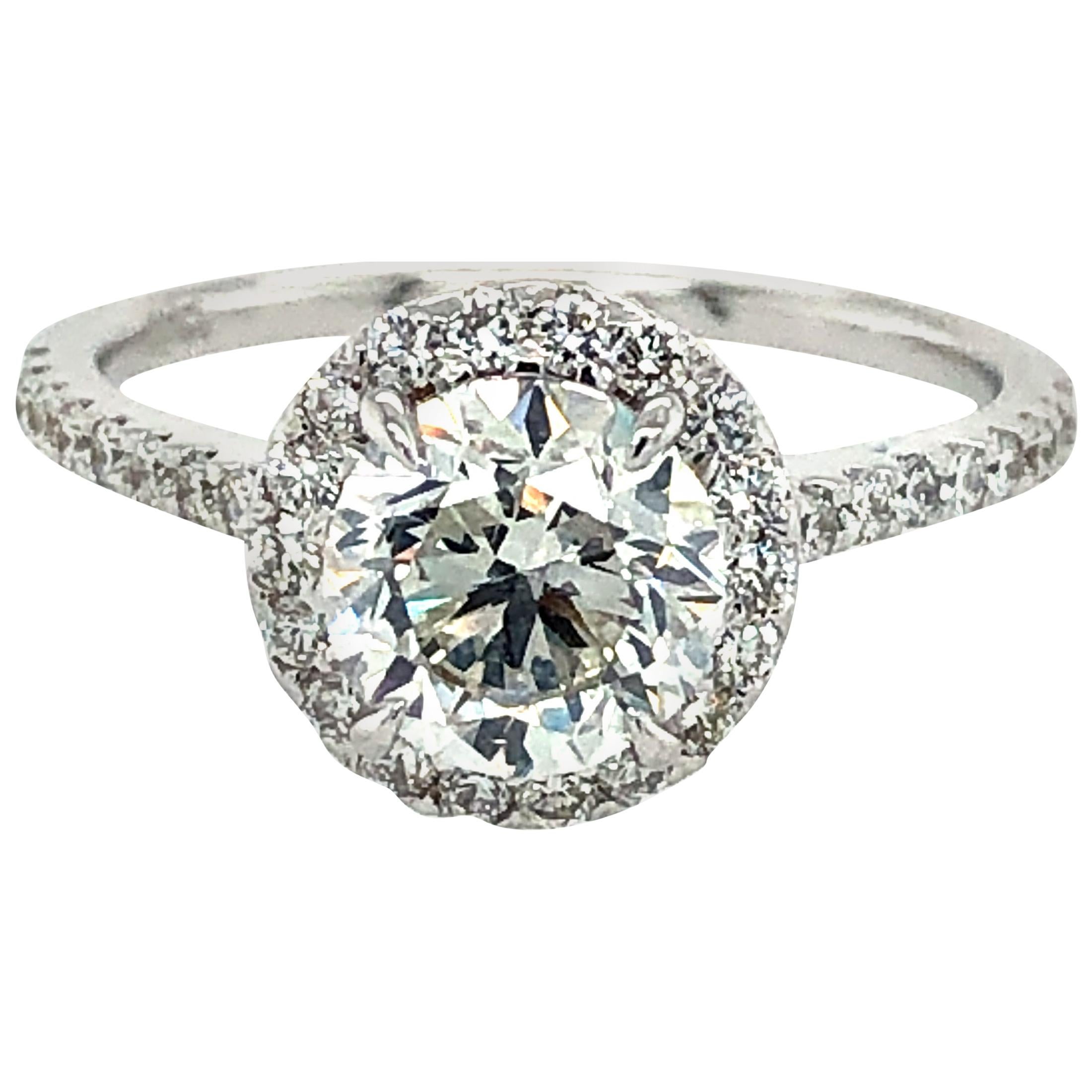 GIA Certified 1.50 Carat H Si2 Brilliant Cut Diamond Engagement Ring