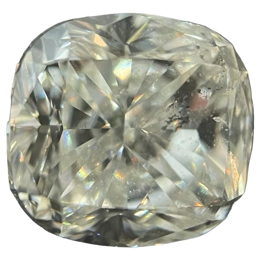 Gia Certified 1.50 Carat I Si2 Cushion Brilliant Diamond For Sale