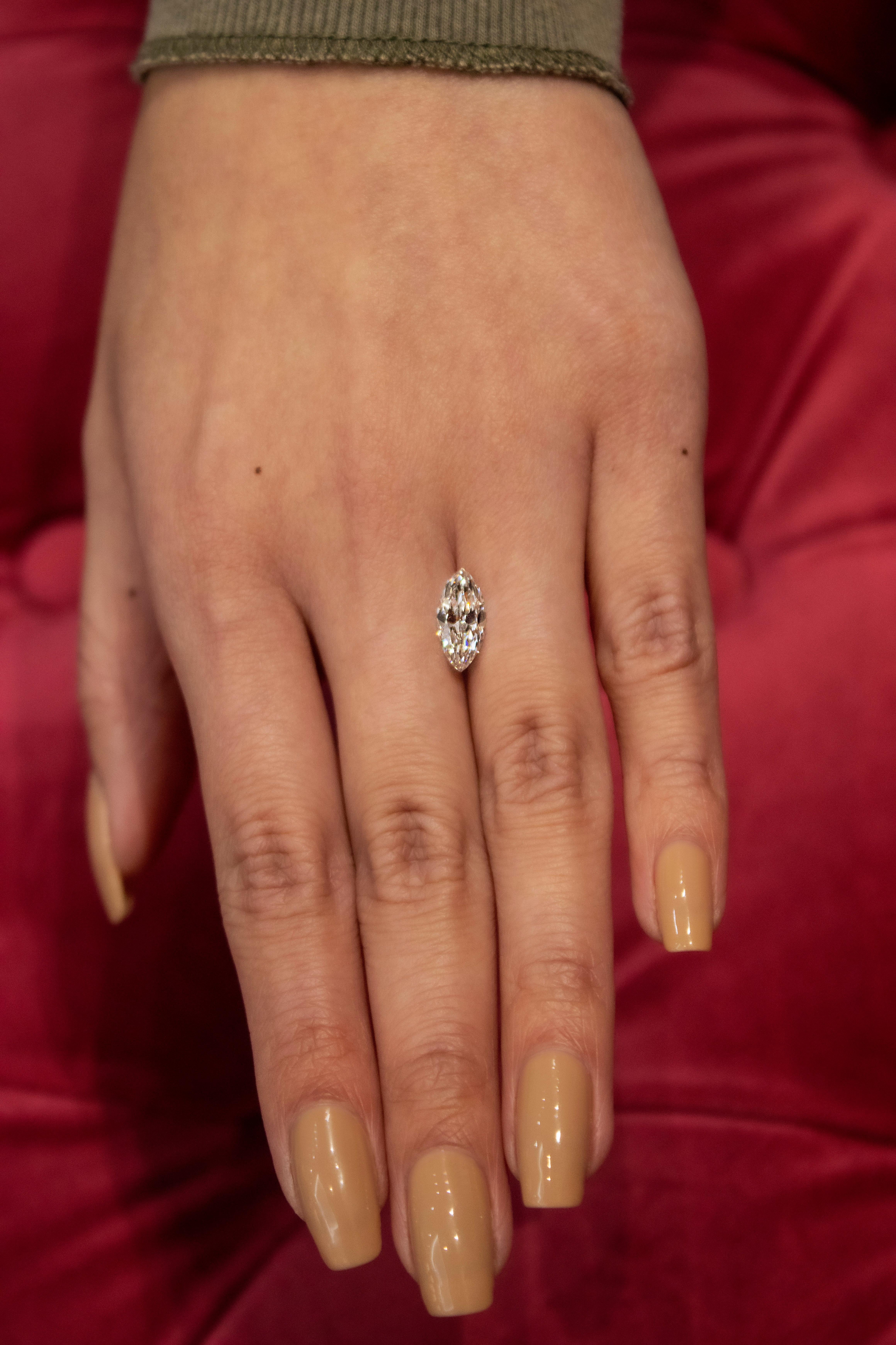 GIA-zertifizierter 1,50 Karat Marquise-Diamant Loser Stein im Zustand „Neu“ im Angebot in New York, NY