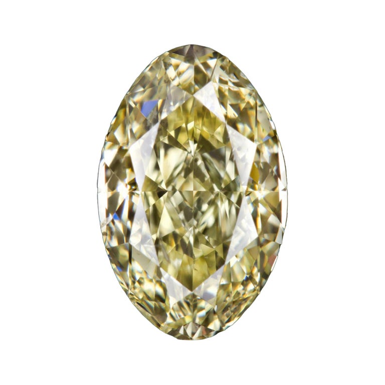 GIA Certified 1.50 Carat Moval Yellow Diamond For Sale at 1stDibs